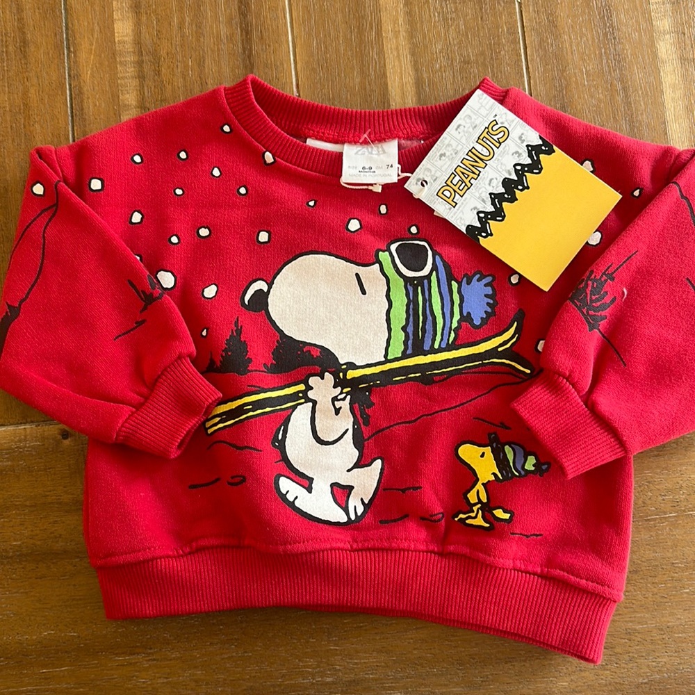 ZARA x Peanuts Snoopy Kids Christmas/Winter Sweatshirt